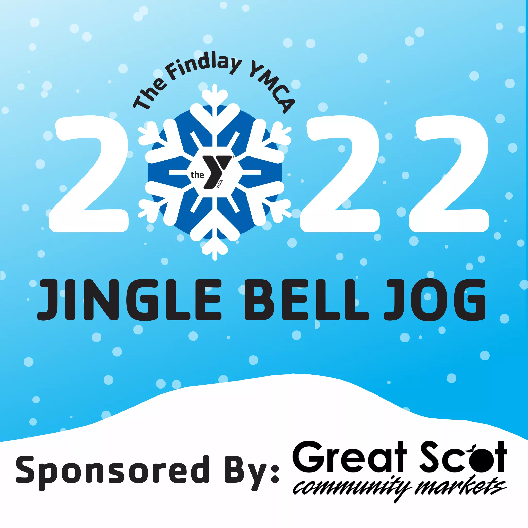 Snowy Graphic for Jingle Bell Jog