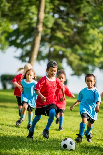 kids playing soccer