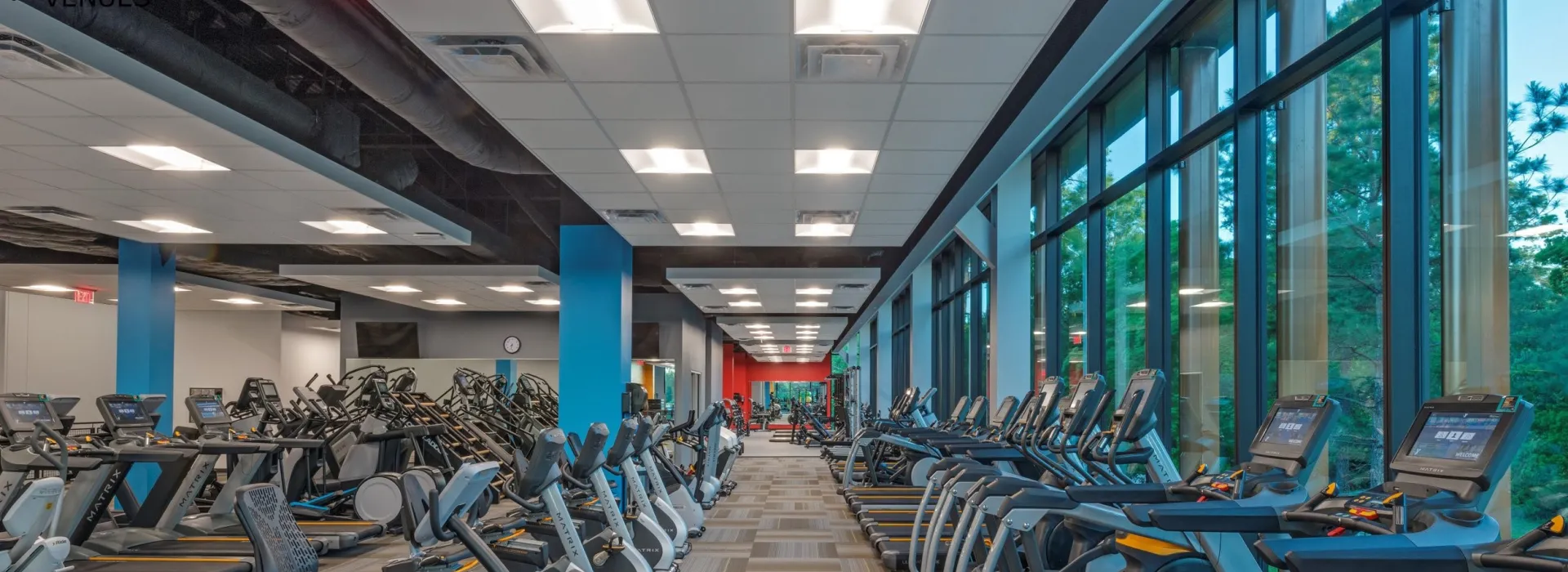 Downtown Branch cardio center rendering.