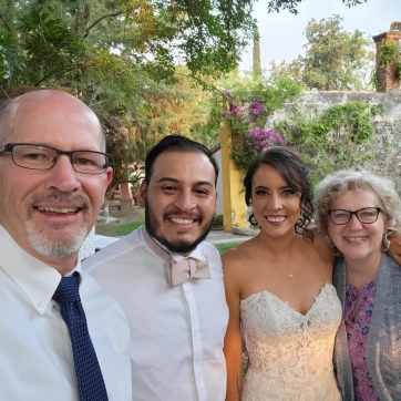 Bruce Osborn with wife & newly married Mendoza couple