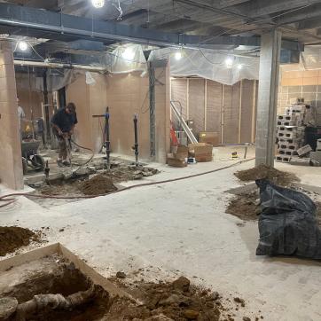 Locker room construction Hoerner YMCA