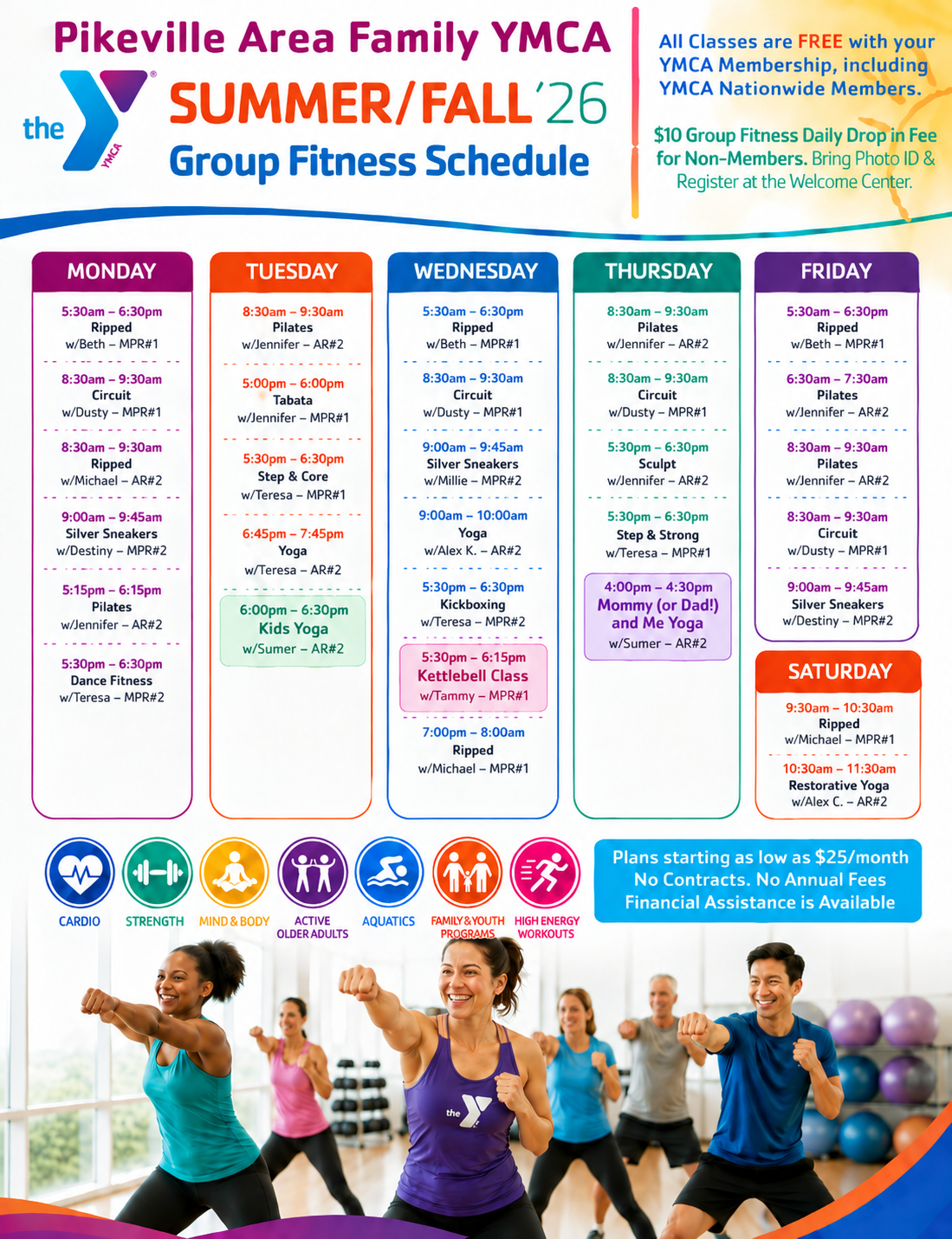 Fitness Schedule October 26