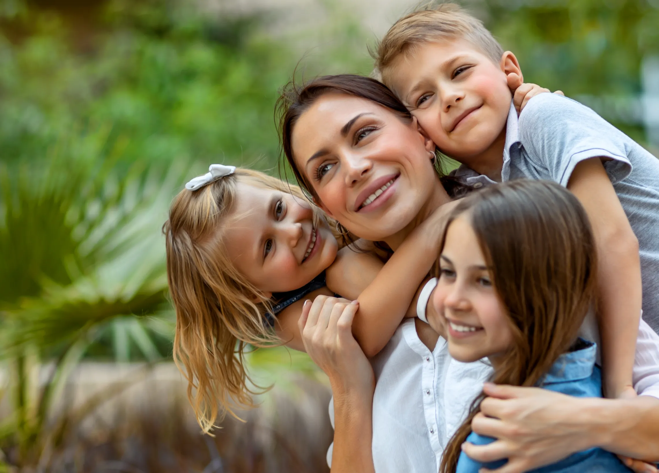 Mom with Three Kids