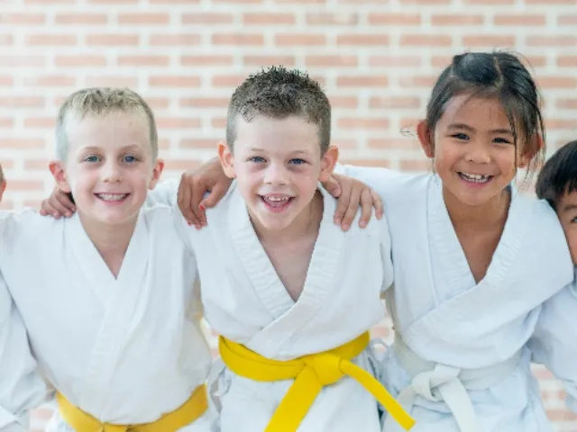 kids in karate gees