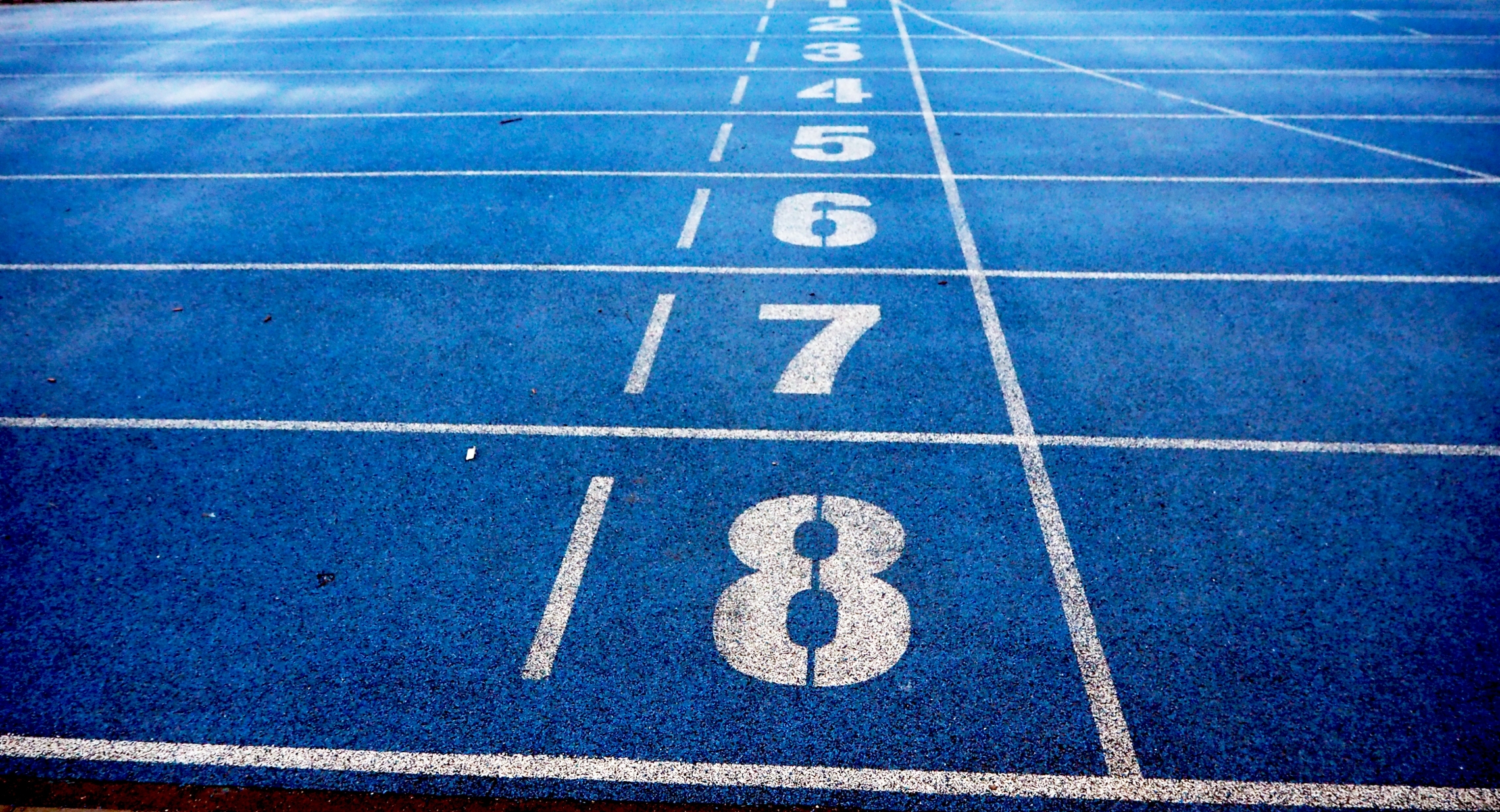 A close up shot of track and field 