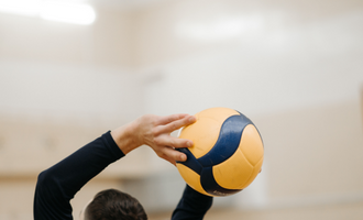 a person playing volleyball