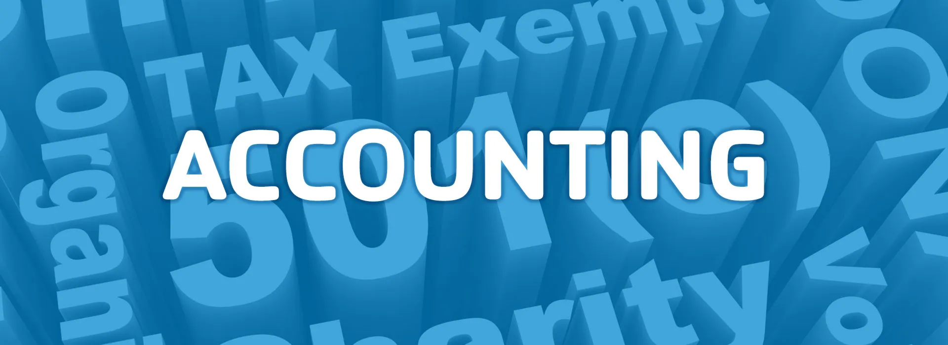 Word Accounting with non profit terms in background image