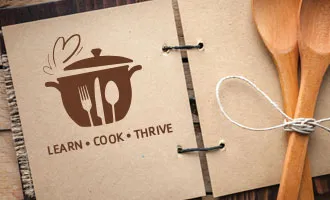 Recipe Book and wooden spoons