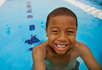 Youth in pool