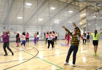 Group of people dancing in a dance class