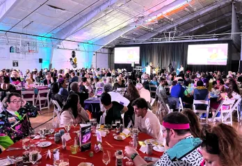 guests seated for dinner and the program at the 2024 Annual Gala at the Wells Ave Y