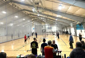 pickleball party at the Wells Ave Y