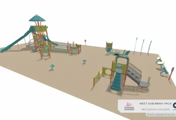 Rendering of the new playground at Church St Y