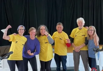 Livestrong group participants posing together at Church St Y
