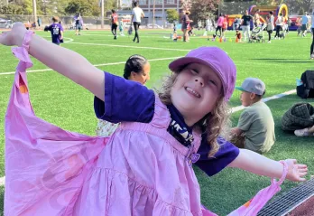 Girl dressed in butterfly costume at WSYMCA Fall Festival