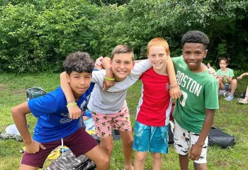 group of boys posing at Camp Chickami