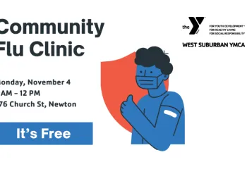 graphic for flu clinic at Church St Y with November 4 date
