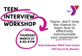 Graphic with Teen Interview Workshop date