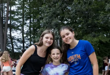campers smiling together at Camp Frank A. Day