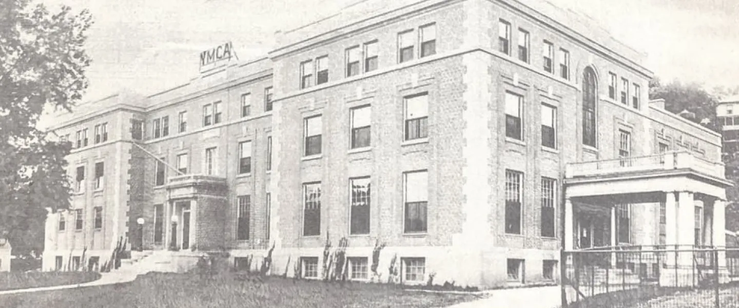 Vintage Postcard showing the West Suburban YMCA in the 1940s