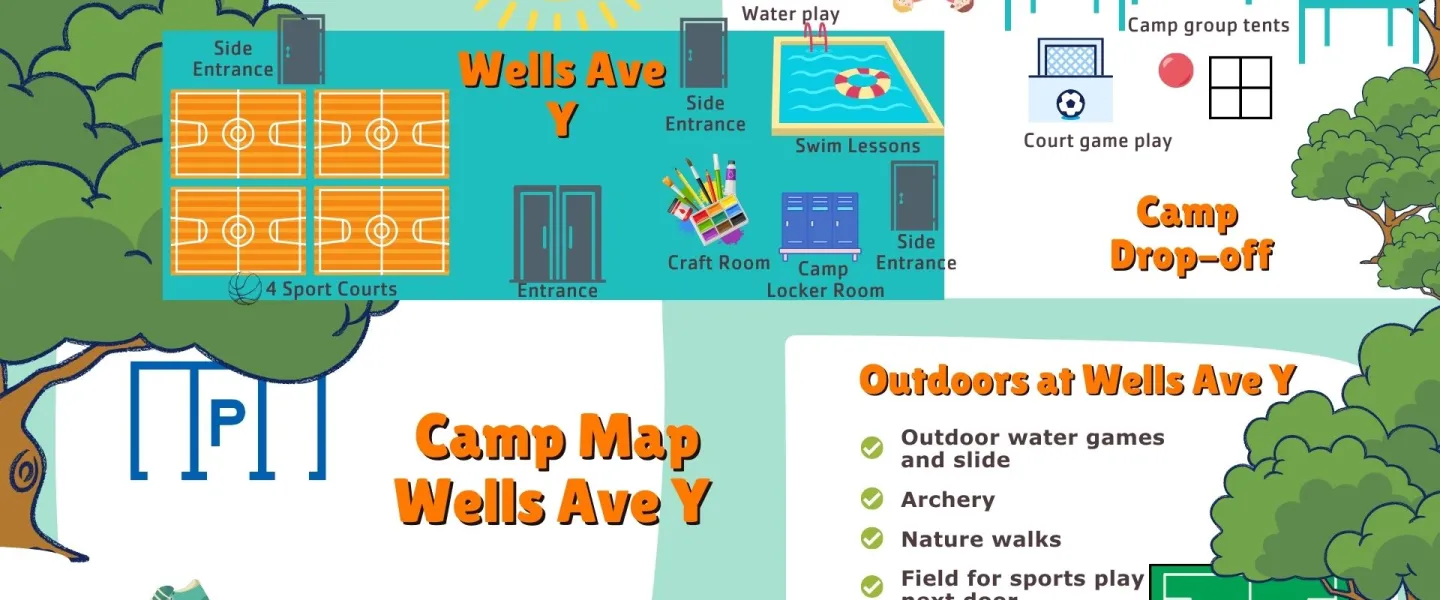 Camp at Wells Ave map