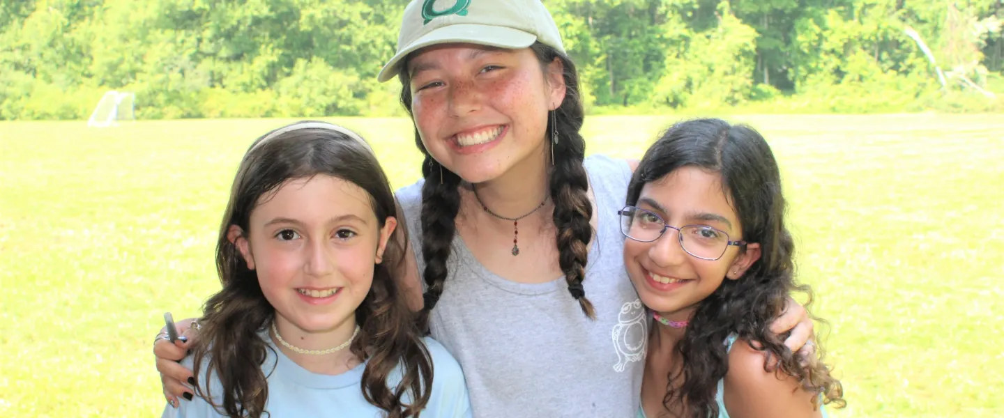 Camp Chickami counselor with campers