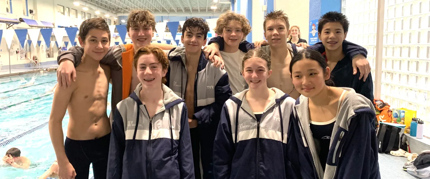 Blue Waves swim team for the WSYMCA