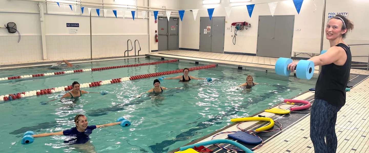 Aqua group exercise at Wells Ave Y