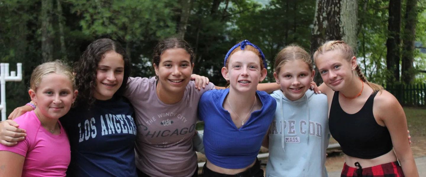 Five friends gathered together before the closing ceremony. 