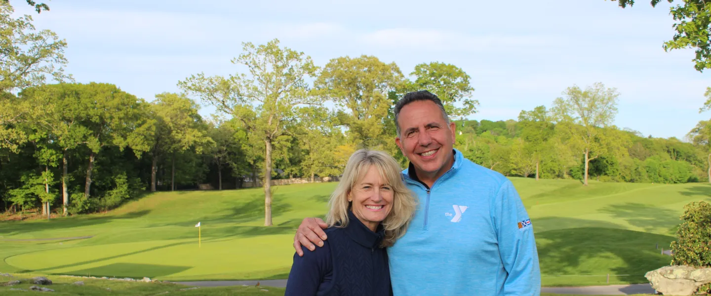 Jack Fucci and Kim Benzan at the 2024 Golf Tournament