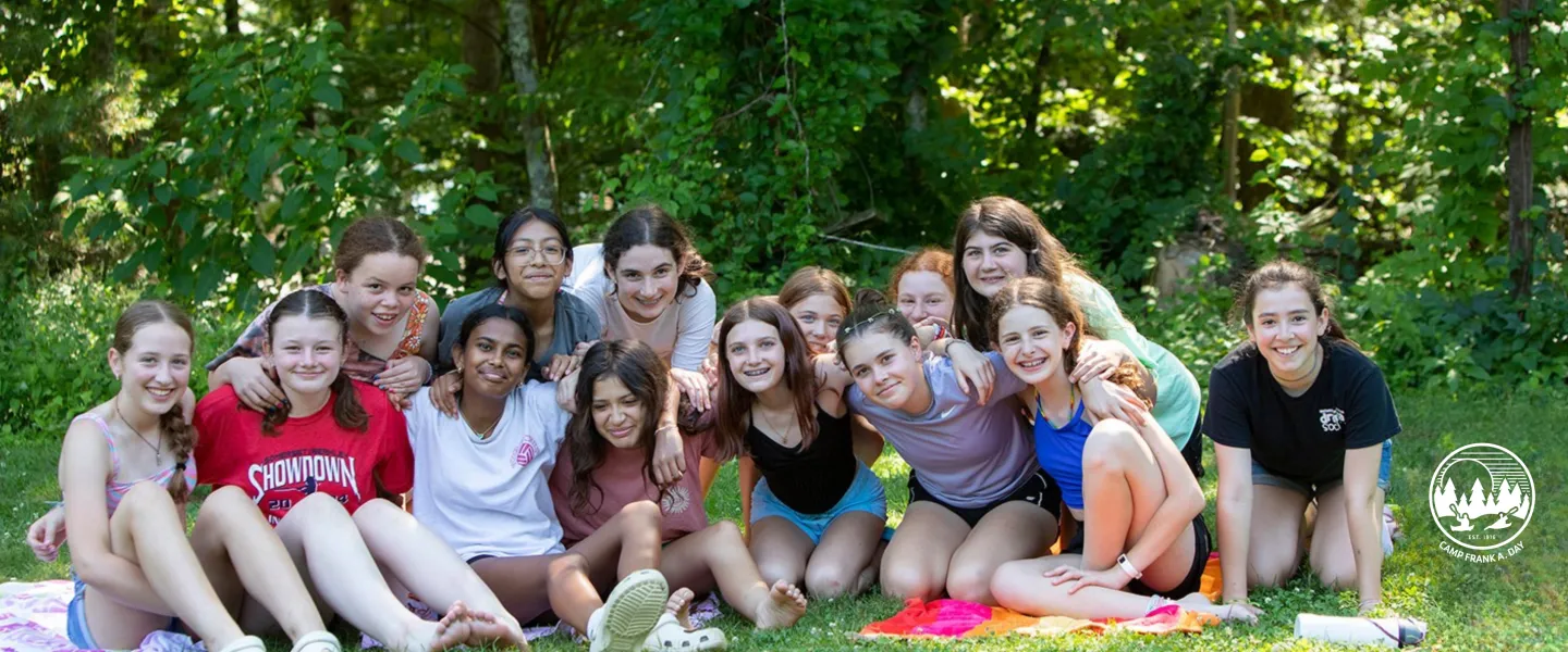 Campers smiling at Camp Frank A. Day