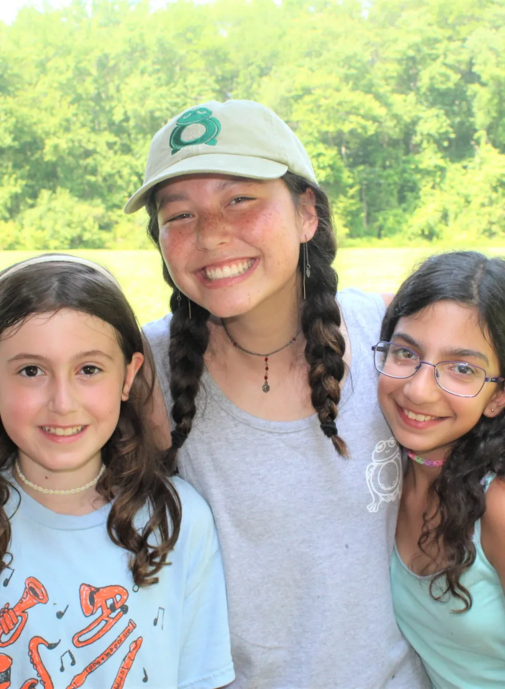 Camp Chickami counselor with campers
