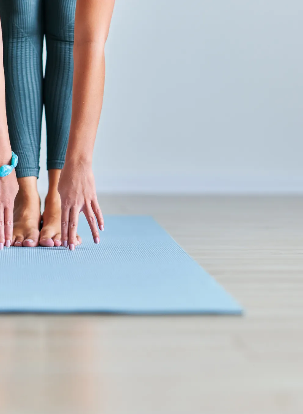 Women stretching on a yoga mat