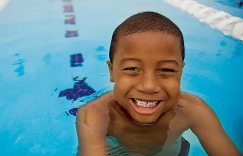 Youth in pool
