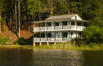 Picture of Camp Frank A. Day building from lake