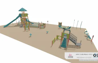 Rendering of the new playground at Church St Y 