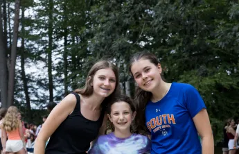 campers smiling together at Camp Frank A. Day