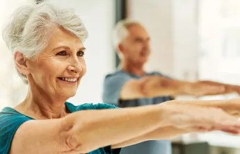 Older people exercising safely