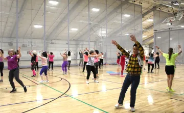 Group of people dancing in a dance class