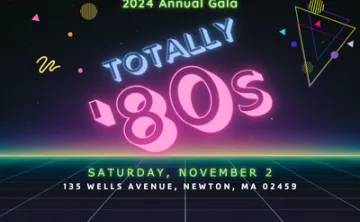 Graphic showcasing 2024 Annual Gala "Totally '80s"