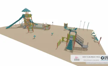 Rendering of the new playground at Church St Y