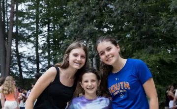 campers smiling together at Camp Frank A. Day
