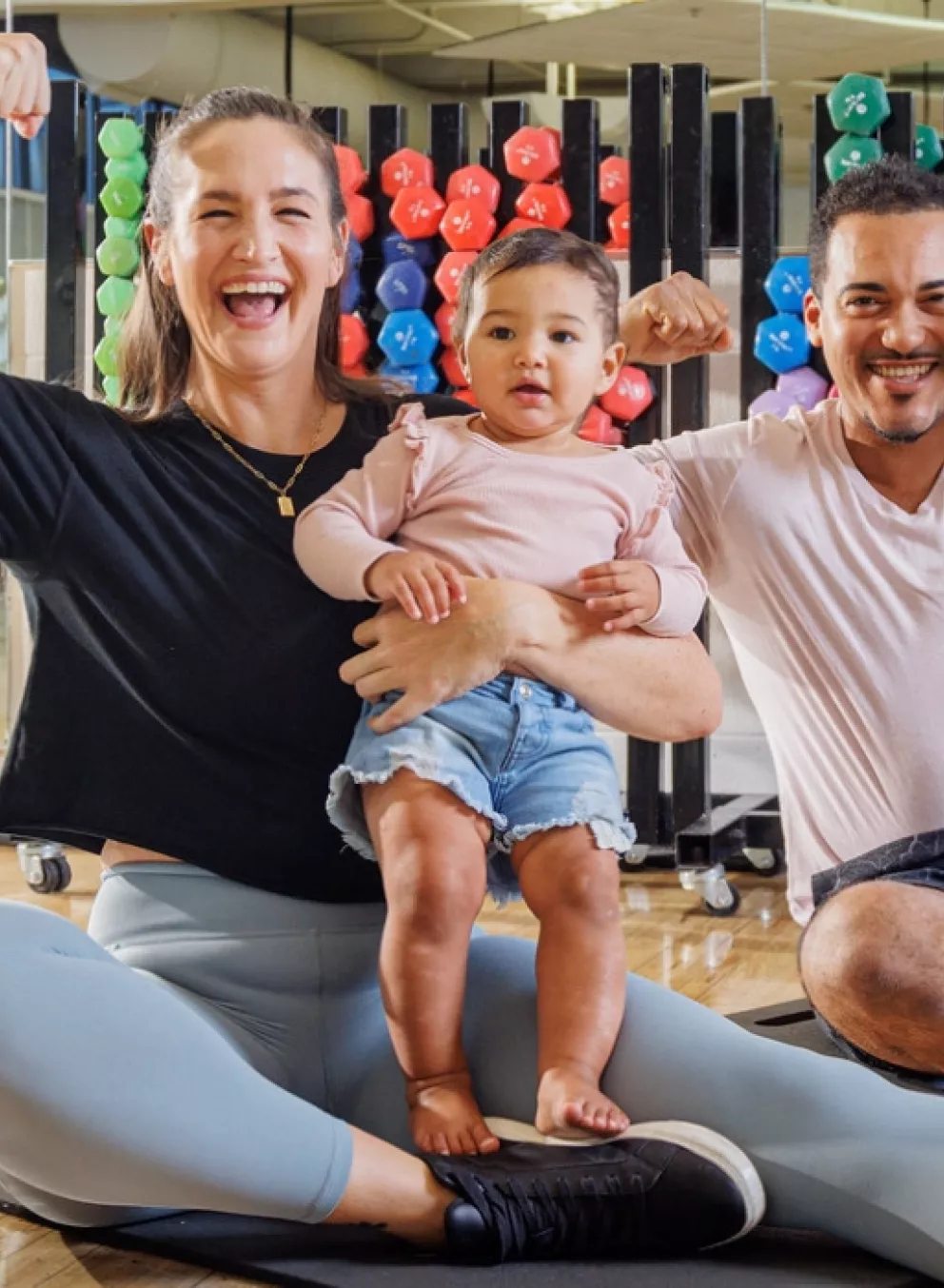 Happy, thriving family at the YMCA of Central KY