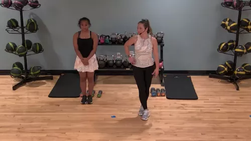 Join Stephanie and Emma for a LIFT class. Grab a set or two of dumbbells for an express strength class.