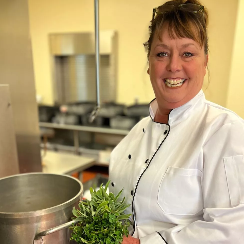 Chef Heather prepares fresh food for kids at the YMCA of Central KY's Center for Children