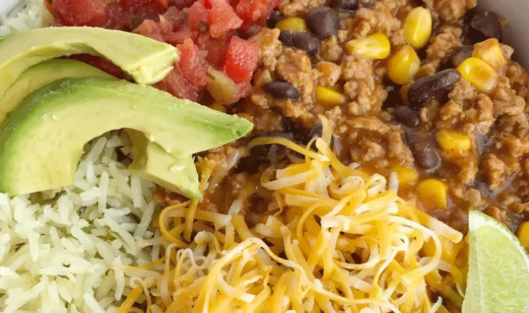 Turkey taco burrito bowls