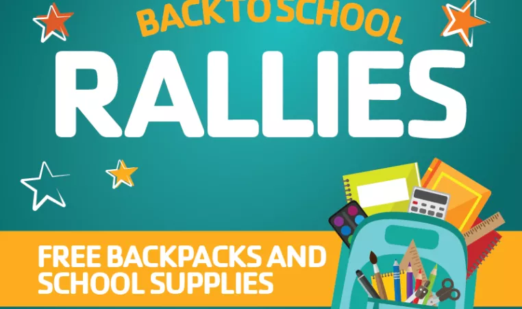 YMCA Back to School Rallies - July 31 Free Backpacks and School Supplies