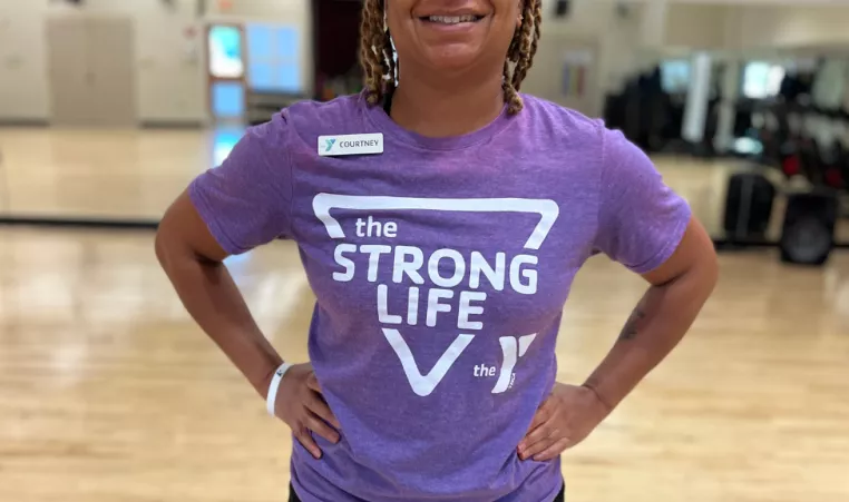 North Lexington YMCA staff member Courtney Hunn smiles