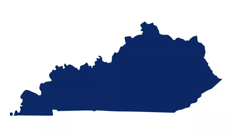 silhouette of state of Kentucky