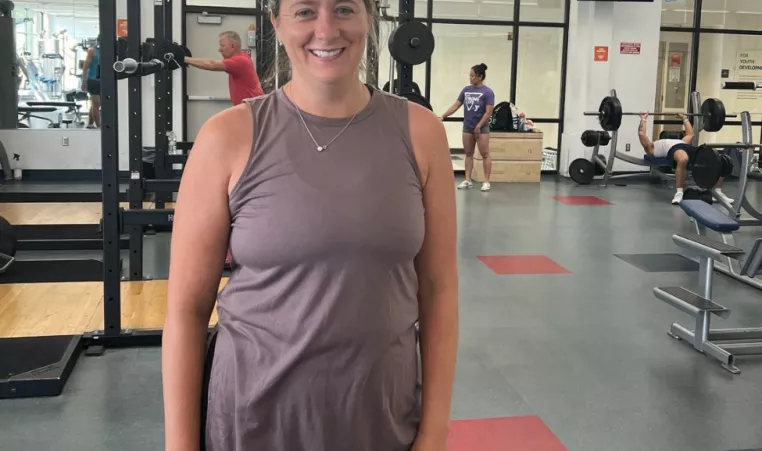 YMCA member Kelly Winner in the fitness center at the C.M. Gatton Beaumont YMCA